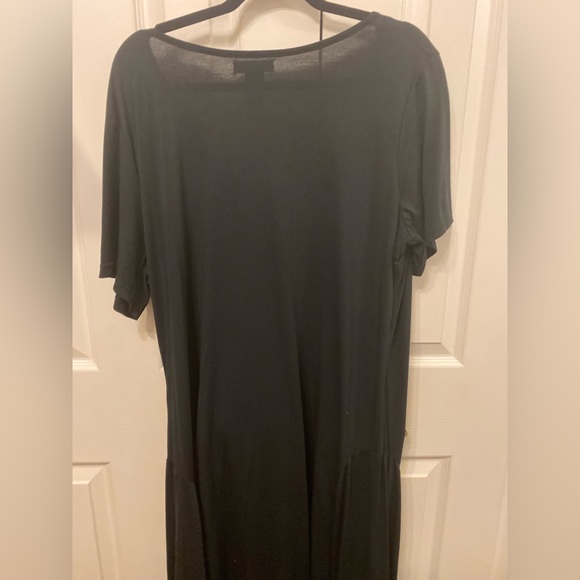 NWOT size 18 Petite Jessica London scoop neck black knit maxi dress - Picture 7 of 10